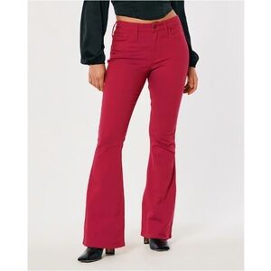 Chic Flare Jeans in Vibrant Red